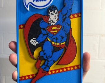 Man of Steel 3D Printed Card Back Art Sign