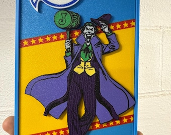 Clown Prince of Crime 3D Printed Card Back Art Sign