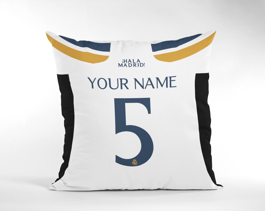 Personalized Madrid Pillow Case Gift for Madridista Custom Soccer Pillow Cover Boy Room Decor