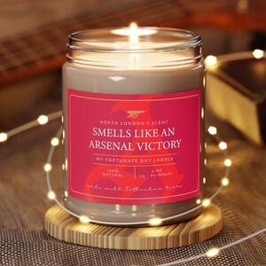 Smells Like an Arsenal Victory Candle | Gunners Gift | Soccer gift | Football candle | Scented Candle | Premier League | Game Day Candle