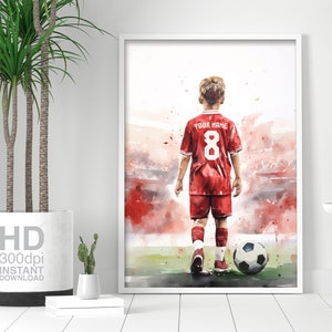 Personalized Liverpool Nursery poster | Digital Download | Custom Football Wall Art | Custom Soccer Art | Liverpool print | Never walk alone