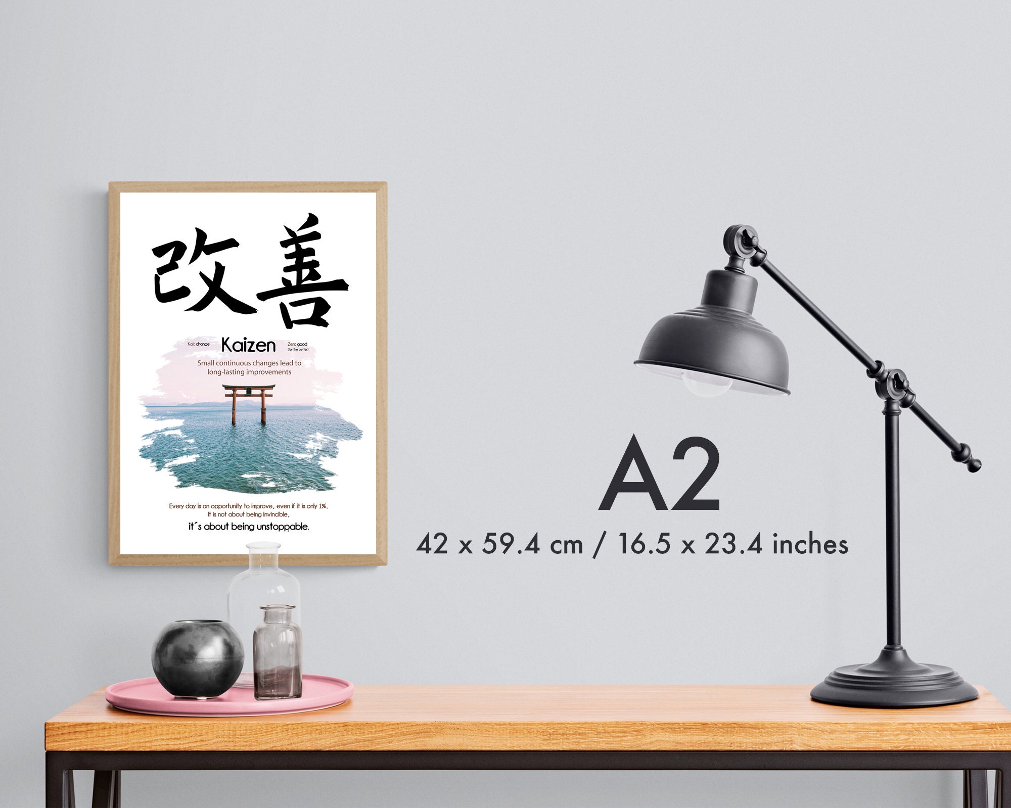 Kaizen Definition Print Printable Wall Art Zen Decor - Etsy