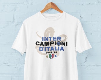 T-shirt Inter Campione D'Italia / Maglia da calcio Milan / Serie A / Scudetto 2024 / Calcio Italiano / I Nerazzurri / Calcio italiano