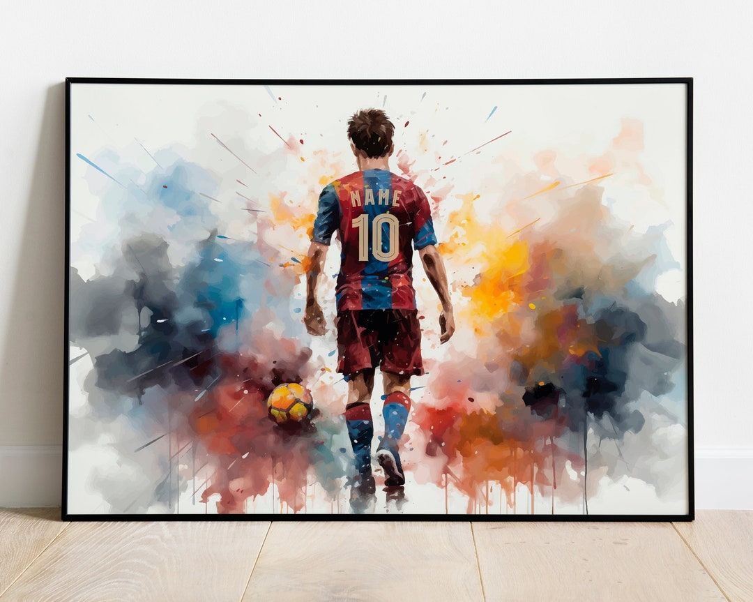 Personalized Barcelona Football Poster Digital Download Custom Culé