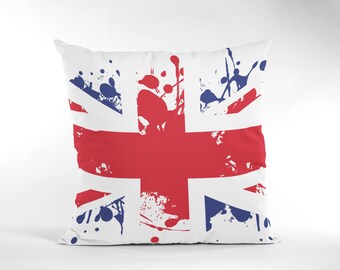 Union Jack Flagge Kissenbezug | UK Geschenk | Vereinigtes Königreich Kissenbezug | Großbritannien Dekor | Anglophiles Geschenk | Wohnkultur | Kissenbezug