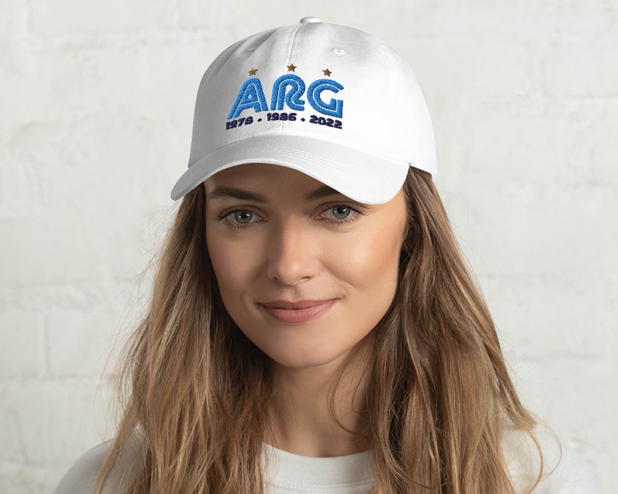 Argentina World Cup Champion White Baseball Cap Argentina 78 Hat 
