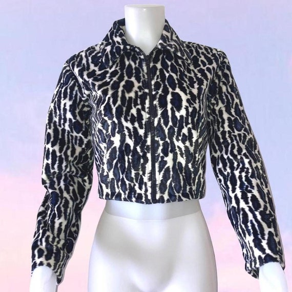 【使い勝手の良い】 Vintage 90s Y2k Leopard Print Fur Faux Jacket - Etsy ジャケット・アウター