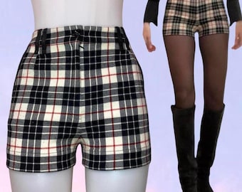 Vintage 90s y2k plein sud plaid shorts