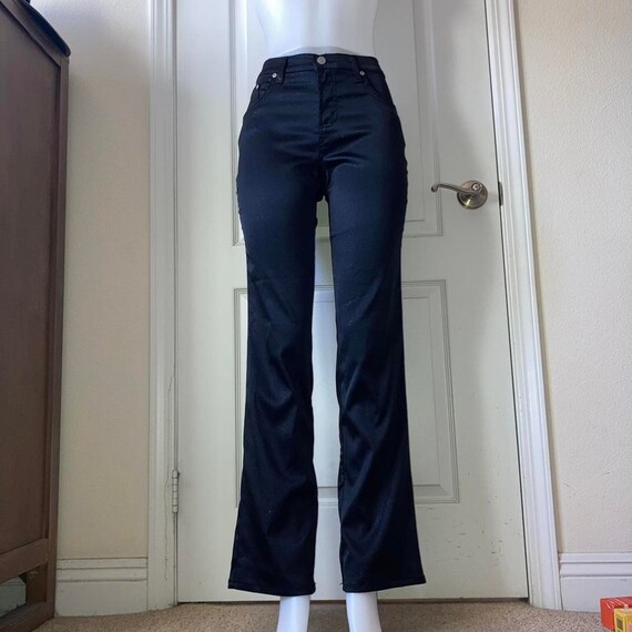 Vintage 90s y2k satin shiny flare pants - image 4