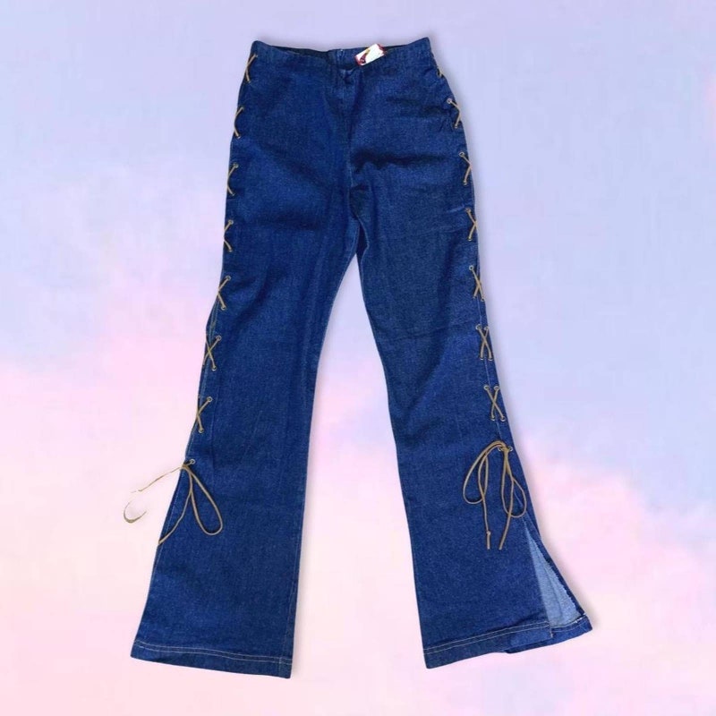 Lace-Up Jeans