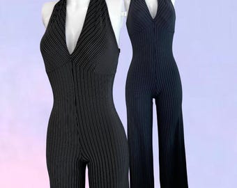 Vintage 90s y2k pinstriped jumpsuit