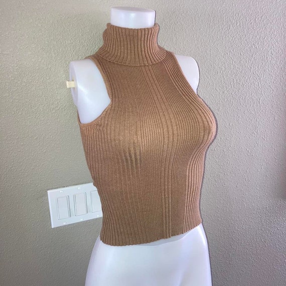 Vintage 90s y2k ribbed turtleneck GUESS JEANS - image 3