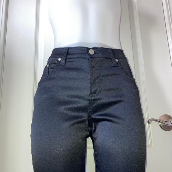 Vintage 90s y2k satin shiny flare pants - image 2