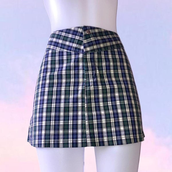 Vintage 90s y2k plaid mini skirt