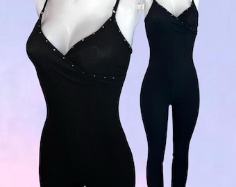 Vintage 90s y2k black jumpsuit