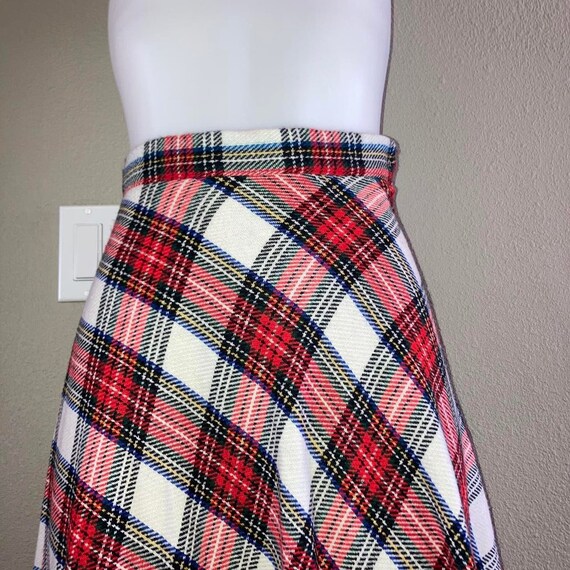 Vintage 60s 70s plaid maxi skirt - image 2