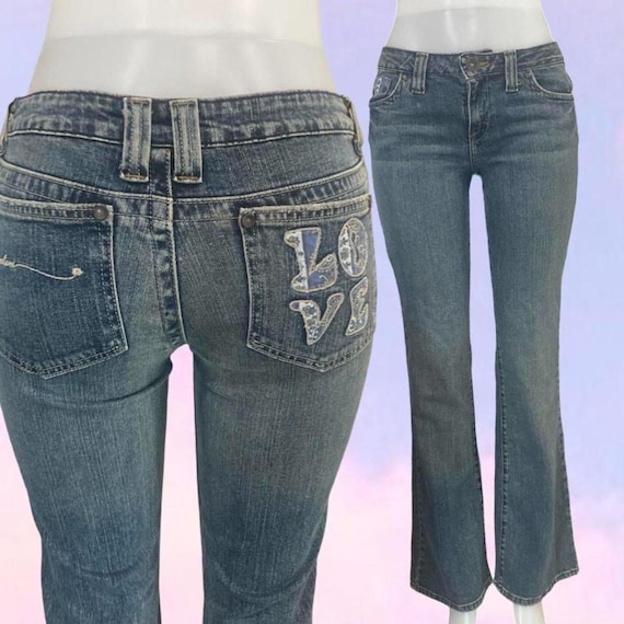 Y2k patchwork jeans hysteric glamour - Gem Y2k patchwork jeans hysteric glamour - Gem