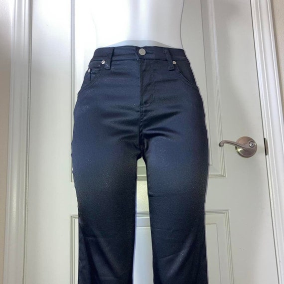 Vintage 90s y2k satin shiny flare pants - image 3