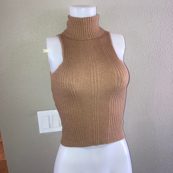 Vintage 90s y2k ribbed turtleneck GUESS JEANS - image 2