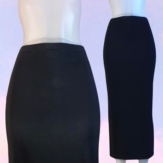 Vintage 90s y2k black maxi skirt