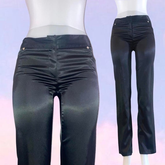 Vintage 90s y2k satin shiny flare pants