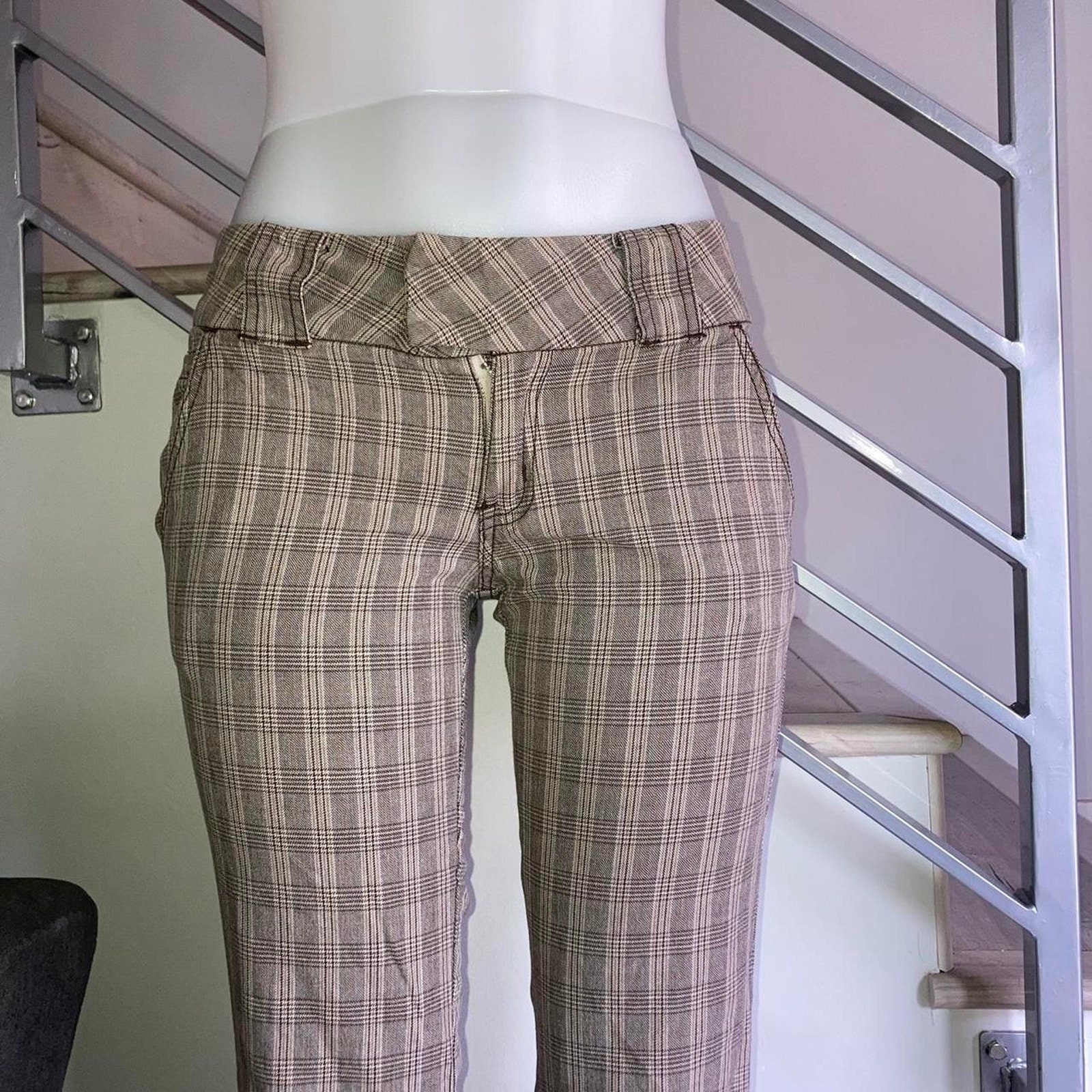 Early 2000s Rusty Plaid Pants (S)