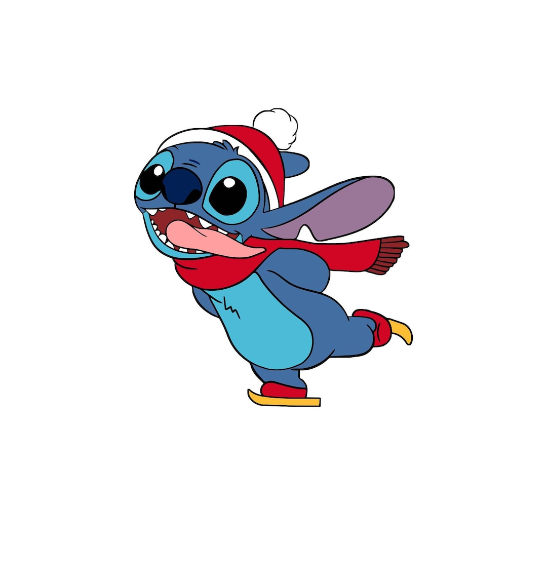 Ready to Press Lilo and Stitch Ice Skating Stitch DTF Etsy