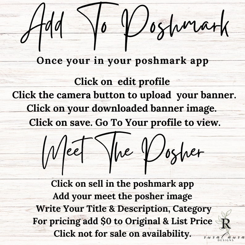 Poshmark Closet Banner to My Closet Poshmark Signs Etsy