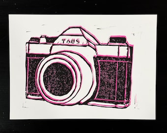 SLR linocut double print