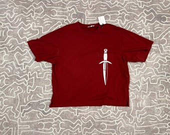 dagger screen-printed tee, men's 2XL