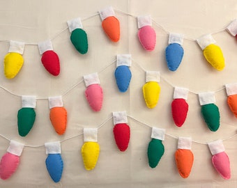 colorful felt light garland