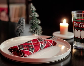 winter holiday flannel napkin set