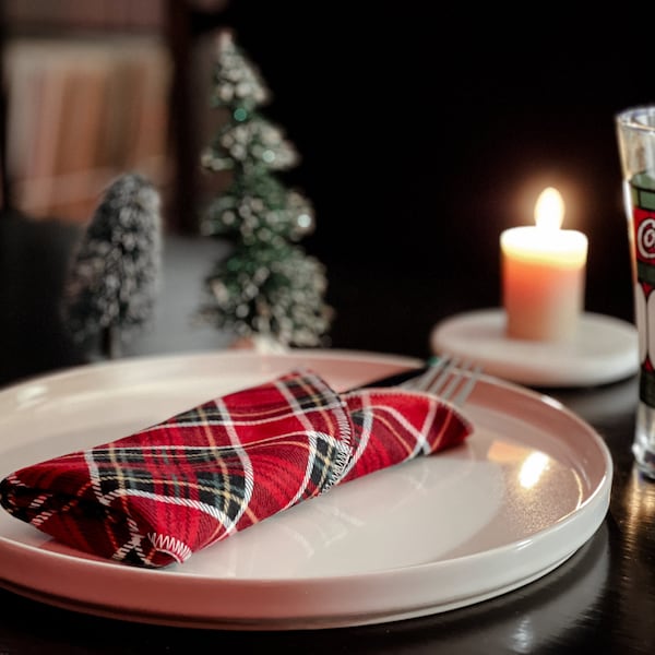 winter holiday flannel napkin set