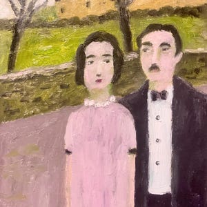 Original oil painting on canvas board Impressionism