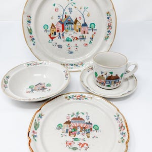 Village Heartland by International Replacement Dishes, Dinner Plate, Bowls, Cups, and More, Vintage Farmhouse Cottagecore Kitchenware