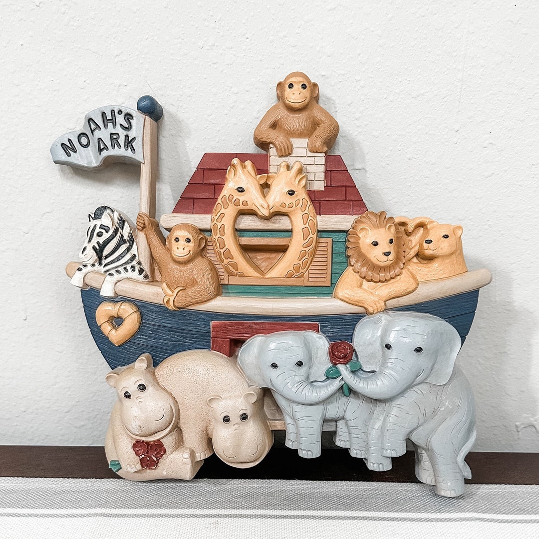 Noah’s Ark Homco Wall Decor, Vintage Plastic Religious Decoration for ...