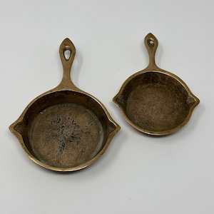 Pair of Mini Cast Iron Skillets, Ashtray or Wall Hangings,