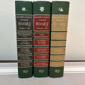 Vintage Green Reader&#39;s Digest Book Set: 1966 Decorative Books