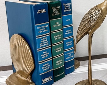 Conjunto de libros vintage en color océano, verde y azul Reader's Digest