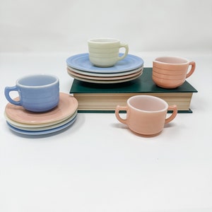 Miniature Teapot Set, Child&#39;s Tea Party Dish Set, Hazel Atlas Little Hostess Party Set