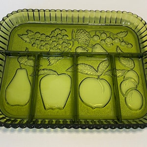 Charcuterie Board Vintage Glass Style! Indiana Glass Sectional Plate, Lunch Plate *Color Choice*