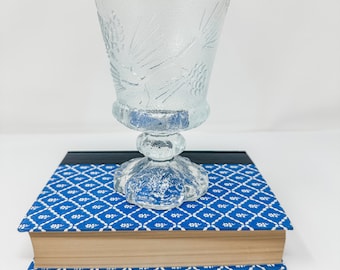 Gobelet(s) à eau en pin ponderosa, verre transparent, par Tiara, verre gravé épais