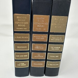 Readers Digest Book Set: Navy, Brown & Gold Decorative Books