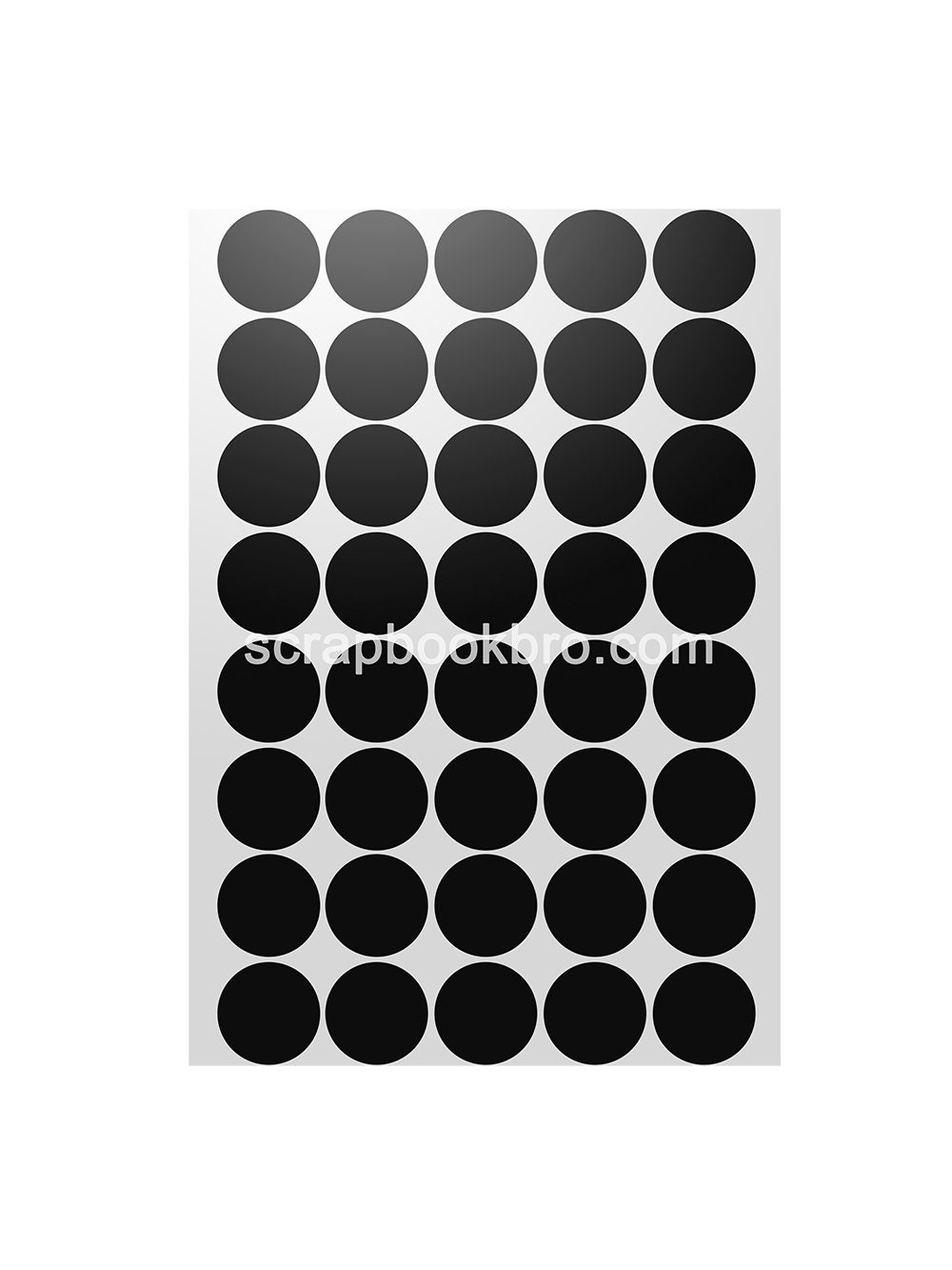25mm Black Sticker Dots Adhesive Round Labels Circular Spot Scrapbook