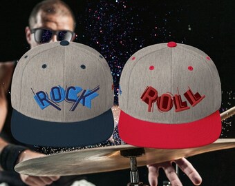 ROCK + ROLL Snapback Caps