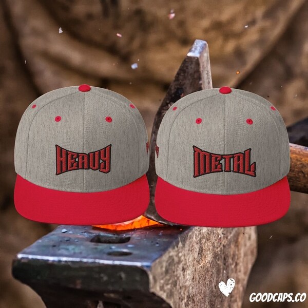 HEAVY + METAL Snapback Caps