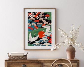 Japanese Posters  /Vintage Birds Illustration/ Vintage Wall art - Printabel Art - DIGITAL DOWNLOAD