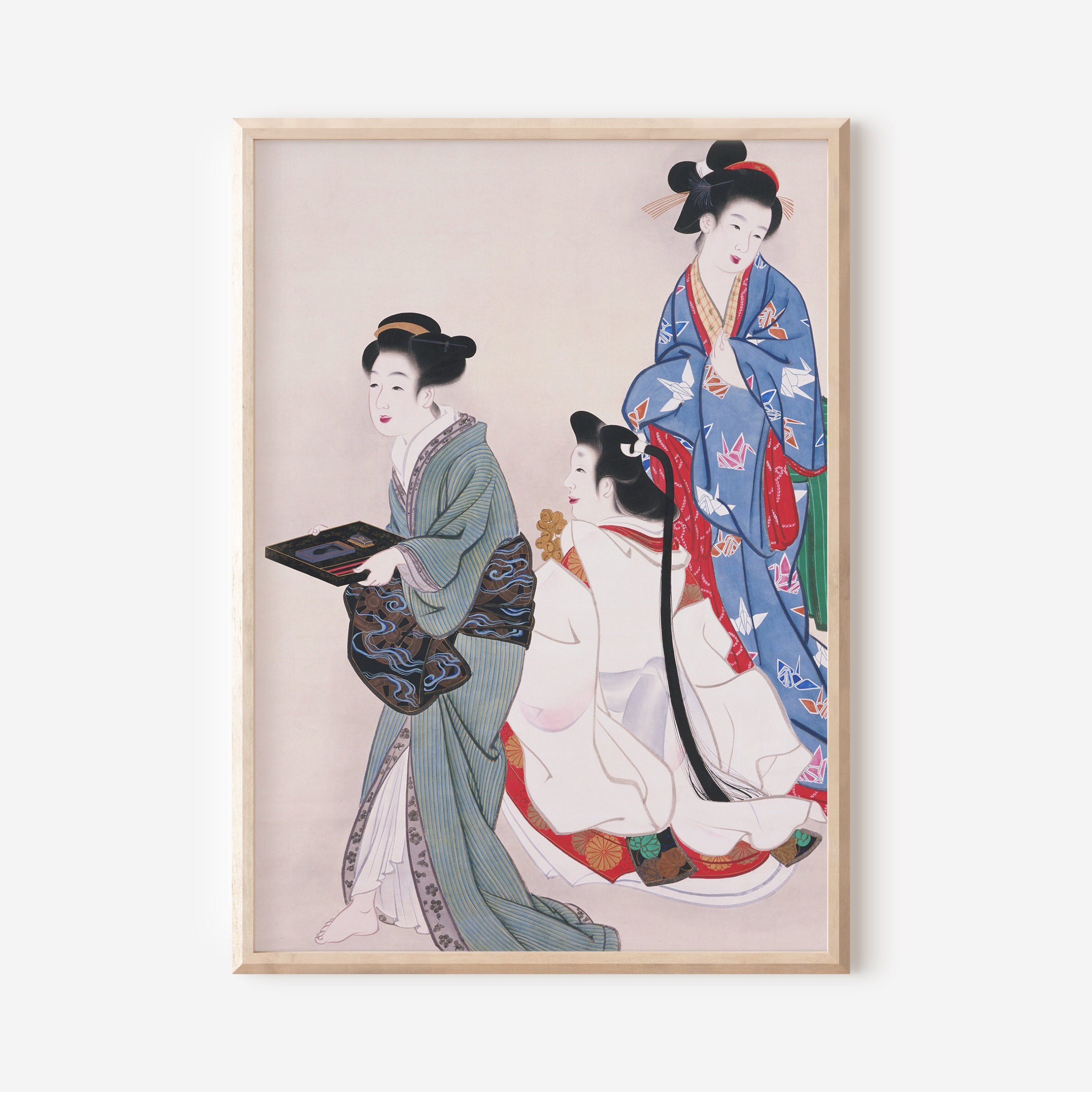 Japanese Art Set of 3 Print Woman - Gheisa Japanese - Ladies of Warrior ...