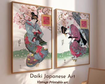 渓斎英泉による美人画、または「美しい人々の絵」からの日本の浮世絵