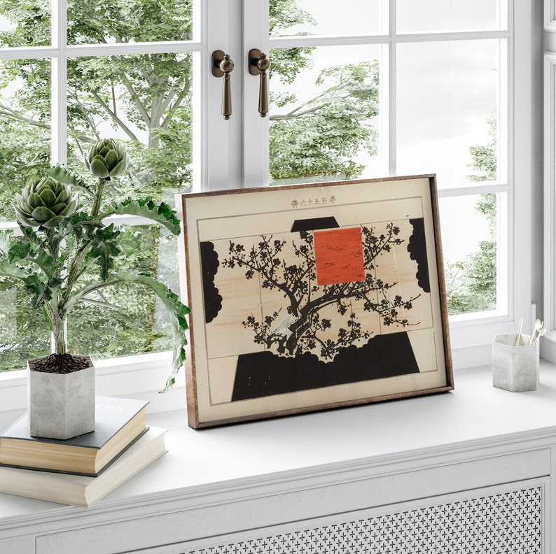 Black And White Wall Art , Japanese Art , Vintage Japanese Art Tree , Antique Asian Art , Japanese Printable Art ,Minimalist Wall Decor image 4
